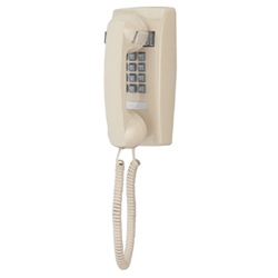 Cortelco Single-Line Wall Telephone with Volume Control in Black, MOQ: 144