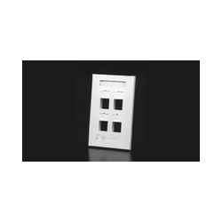 Work Area Outlets; Faceplate TrueNet Series 4 Ports Unloaded Configuration Accepts: TrueNet Keystone Connectors