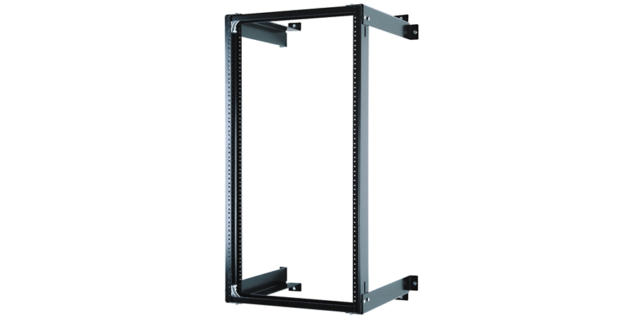 Fixed Equipment Rack,Black,38.5 in. Ht,Aluminum,19 in. Wd Mount,Wall ...