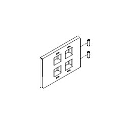 4-Port Flush Mount Unloaded For Herman Miller Furniture Black