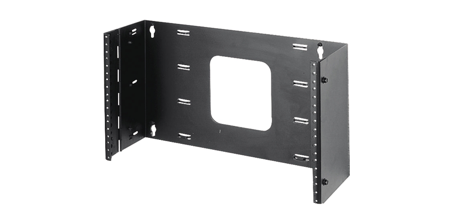 Hinged Rack,Black,10.5 in. Ht,Steel,19 in. Wd Mount,Wall Rack,6U Rack ...