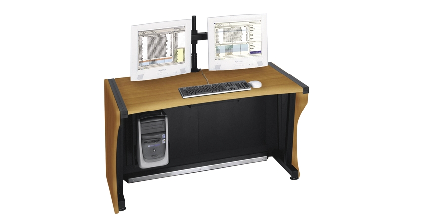 LCD Monitoring & Command Desk, Width 30 in., Height 32.5 in., Dark ...