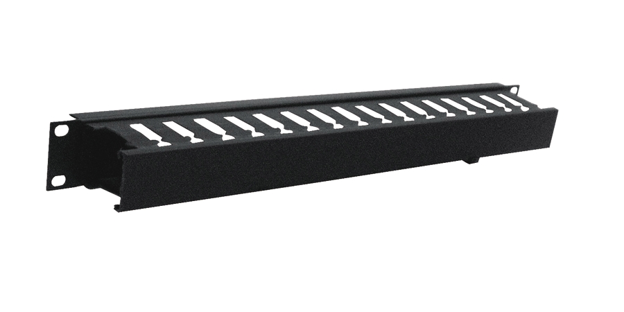 PLASTIC HORIZONTAL CABLE MANAGERS. 1 SPACE; DEPTH 2