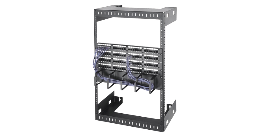 Wall Rack, 19.8 in. W, 18 in. D, 56.3 in. H, 30U Rack