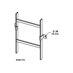 Vertical Wall Bracket, Steel, Black (Surface Mounting Hardware Not Included)