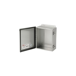 Junction Box, Type 4x, Continuous-Hinge Cover with Clamps, Stainless Steel type 304, 6" H x 4" W x 4" D