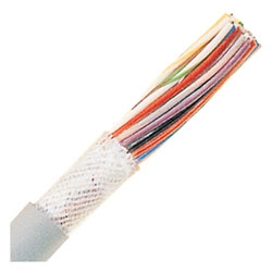 Continuous Flex Data Cable, Flex, 24 AWG (32/38) 0.25 mm2, 7 conductor, Gray PVC Jacket, Unshielded, 0.295" Outer Diameter, 7.5 Bend radius
