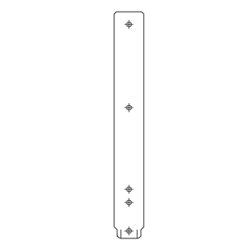 nVent CADDY Cat HP Extended Angle Bracket, 3/16" Hole