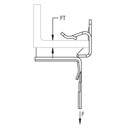 nVent CADDY Cat HP J-Hook Clip to Hammer-On Flange Clip, Swivel, 5/16"-1/2" Flange