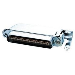 TELCO 50(P) MALE IDC CONTACT  C/W LOW-PROFILE STEEL HOOD    90DEG CABLE EXIT