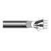 Multi-Conductor - Four-Conductor Star Quad, Low-Impedance Cable 4-pair 24 AWG PE SH PVC MTT Black, Matte