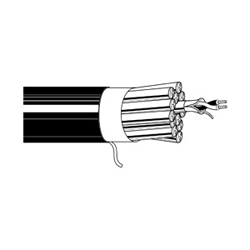 Multi-Conductor - Flexible, Low-Capacitance Cable 12-Pair 22 AWG FHDPE FS PVC PVC Black, Matte