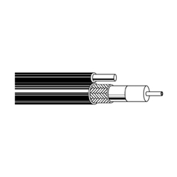 Coax - Series 6 18 AWG PE/GIFPE SH PVC WITH MSGR Black