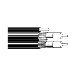 Coax - Series 6 2 18 AWG GIFPE SH PVC WITH MSGR Black