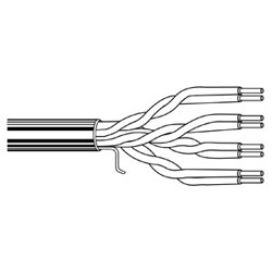 Multi-Conductor - 4-Pair UTP Cable for RGB Video 4-Pair 24 AWG FEP FLRST Maroon 1ND