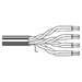 Multi-Conductor - 4-Pair UTP Cable for RGB Video 4-Pair 24 AWG FEP FLRST Maroon 1ND