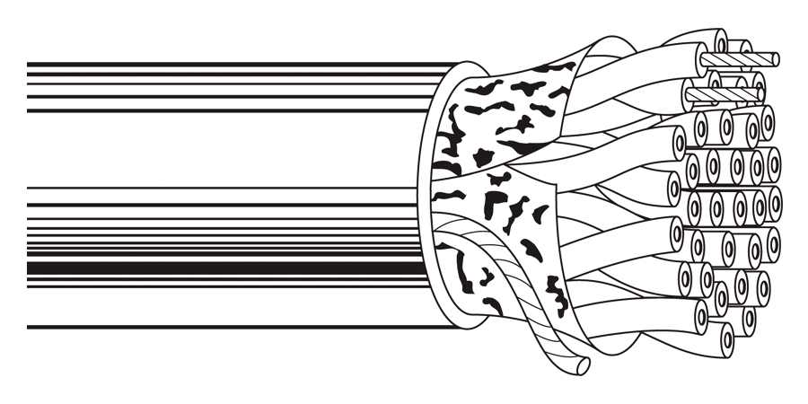 Computer Cable, 1000 ft. L, 300 V, 24 AWG, 3, Tinned Copper