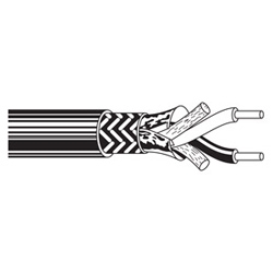 Twinax - Twinaxial Cable 2 16 AWG FPE Shield PVC Black