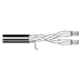 Multi-Conductor - Category 5e Nonbonded-Pair Cable 2-Pair U/UTP CMR Box Light Blue