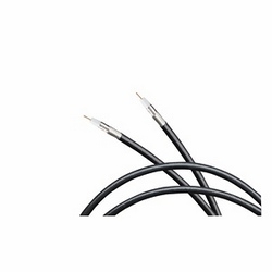 Low Loss Serial Digital Coax Cable, RG-6/U Type, 18 AWG Solid .040" Bare Copper Conductor, Gas-injected Foam HDPE Insulation, Duofoil + TC Braid Shield (95% Coverage), PVC Jacket