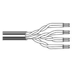 Multi-Conductor - Enhanced Category 5e Bonded-Pair Patch Cable U/UTP CM Reel Light Blue
