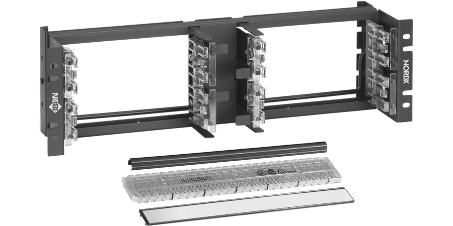 Termination Kit, Black, BIX, Height 19 in., 48 Ports