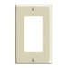 1-Gang Decora/GFCI Device Decora Wallplate, Standard Size, Thermoset, Device Mount - Ivory