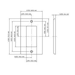 1-Gang Decora/GFCI Device Decora Wallplate, Standard Size, Thermoset, Device Mount - Ivory