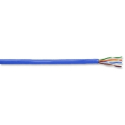 Plenum Copper Cable, 4 Pair, 24 AWG, Solid Annealed Plenum Copper Conductor, COBRA Category 5e+, Theroplastic/FRPVC, Red Jacekt, 1, 000 FT. Reel-In-A-Box