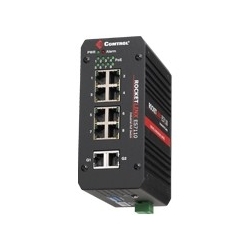 RocketLinx ES7110-VB Unmanaged 10 Port Power over Ethernet 802.11af industrial Ethernet Switch with 12/24VCD Voltage Boost