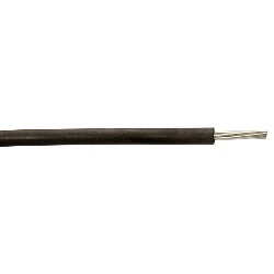 Lead Wire, MIL-16878/4 Type E, 14 AWG, 19 Strands, 600V, 0.01 in. Insulation Thickness, Silver Plated Copper, TFE (Extruded), Black