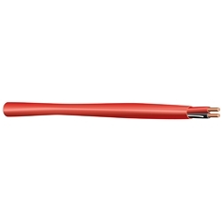 18AWG Solid Bare Copper 2 Conductor Unshielded Riser Red, Fire Alarm Cable