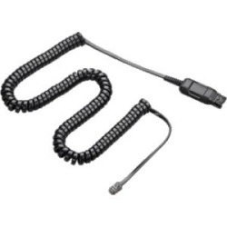 HIC Adapter Cable with Quick Disconnect, for connecting corded headsets directly to Avaya phones
