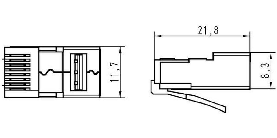 Han Brid Accessories: RJ45 plug as spare part Stewart
