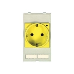 Han Port: Plug socket module Germany yellow (VDE)