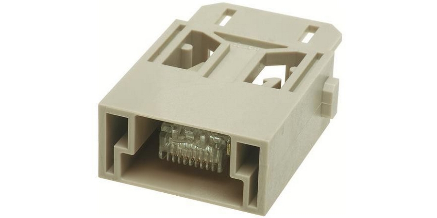 Module, Male, Pebble Gray, Polycarbonate, 50V, 1A, 3 Degree, 8 Contact