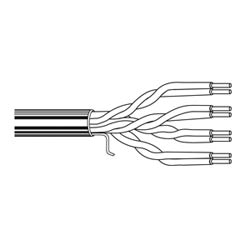 Multi-Conductor - Category 5e Nonbonded-Pair Cable 4-pair U/UTP CMR Reel Magenta, Corona