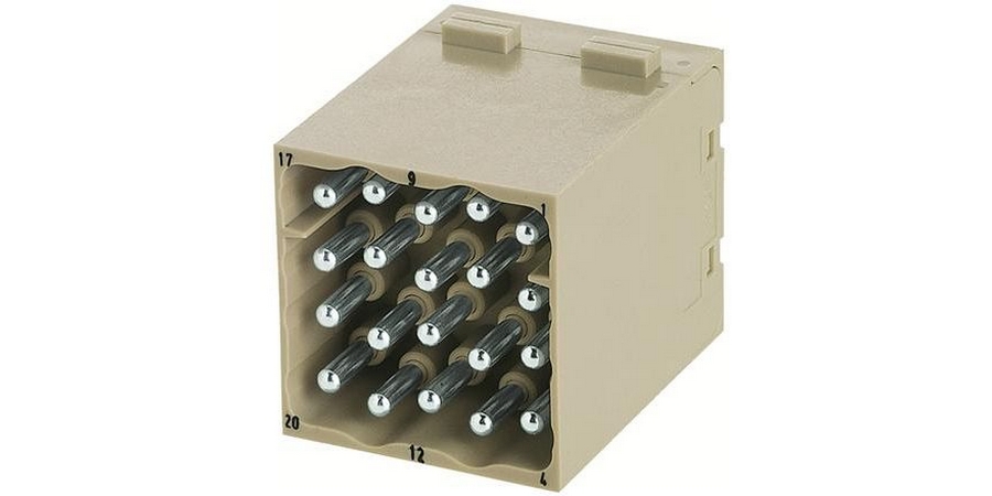 EEE Module, Male, Pebble Gray, Polycarbonate, 500V, 16A, 3 Degree, 20 ...