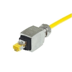 Han PushPull: Han PushPull RJ45 10G metal cable plug