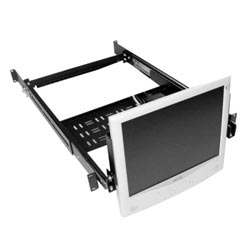 LCD Monitor + Shelf; 19&quot;W x 3.5&quot;H; Black; Non-Vented