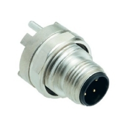 Han M12, male, A-coded, straight receptacle, 4 poles, IP 20