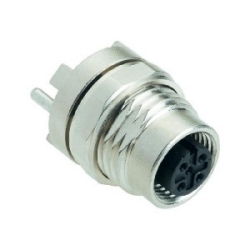 Han M12, female, A-coded, straight receptacle, 4 poles, IP 67