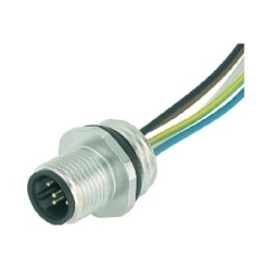 PCB Receptacles M8/M12: M12 male socket with wires,5pol,B-cod.
