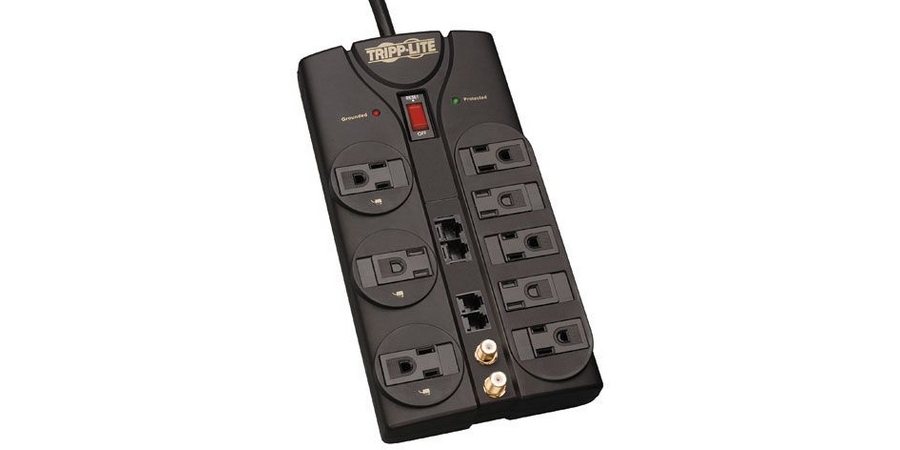 Protect It! 8-Outlet Surge Protector, 10-ft. Cord, 3240 Joules, Modem ...