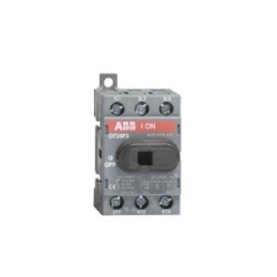Non-Fused Disconnect Switch, 25 Amp, Base and DIN Rail Mounted. 3-Pole AC. UL 98. For use with 6 mm Shafts and Handles.