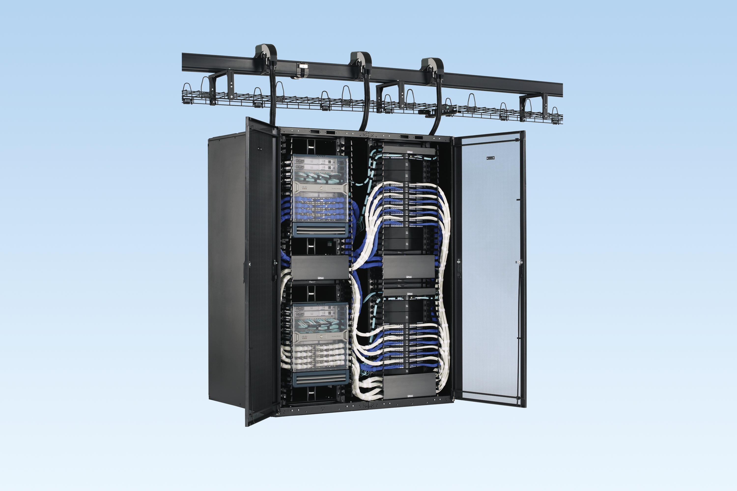 Network Cabinet,Black,Steel,Free Standing Mount,19 in. Wd Mount,48 in ...