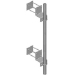 Adjustable Wall Mount for solid walls, 12 in stand-off