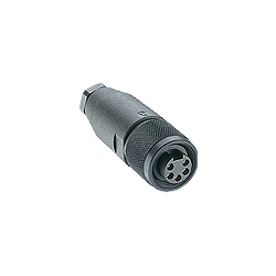 DeviceNet, 5-pole, female field attachable 7/8 connector with screw terminal connection, cable outlet suitable for THICK DeviceNet cable.