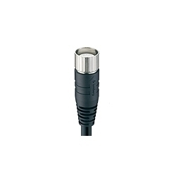 M23 cordsets, single ended, female straight connector, 12-poles with threaded joint, internal threads and black PUR halogen-free 18 gauge molded cable. cable length: 10M