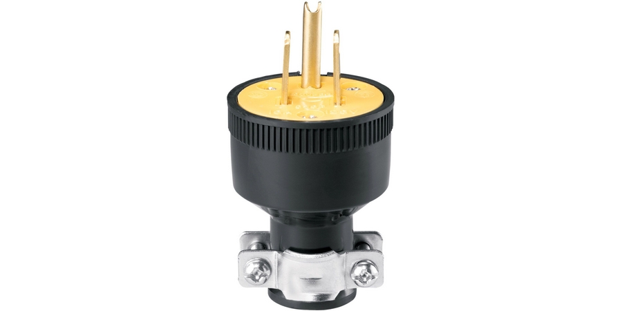 Straight Blade Plug, 5-15P, 125 V, 15 A, 2P, Commercial, Black ...